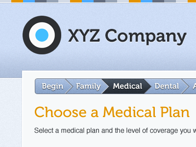 Choose your weapon. I mean, medical plan. breadcrumb interface museo