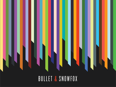 Bullet & Snowfox album cover knockout stripes