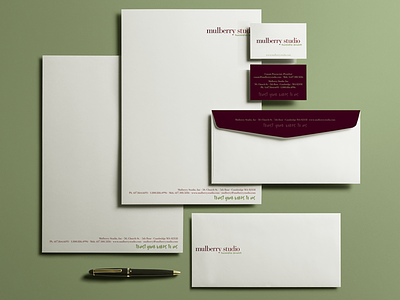 Mulberry Studio - Stationery coordinated collaterals graphic design