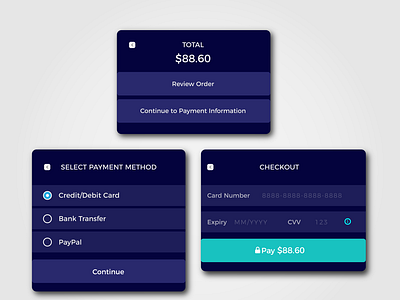Credit card Checkout page