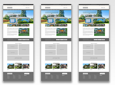 Webpage for a real estate company design graphic design interactive mobile web ui webpage