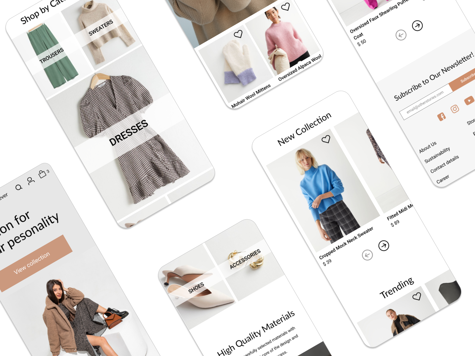 Mobile version of a fashion e-commerce website by Viktorija Zarkova on ...