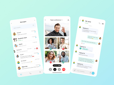 Message concept app UI design
