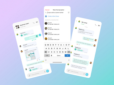 Message concept app UI design by JAHID ‌ on Dribbble