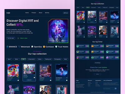 NFT Landing Page Ui