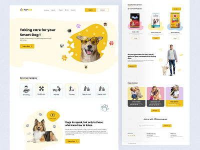 Pet Care Website Template figma home page landing page landing page design landing page ui pet care pet care landing page pet care shop pet care ui template pet care web design pet care website pet care website template ui ui design ui template ui ux ui ux design user interface web design web design ui