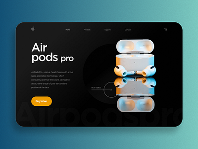 AirPods pro/Concept Design airpods apple design figma headphones typography ui uiuxdesign ux webdesign