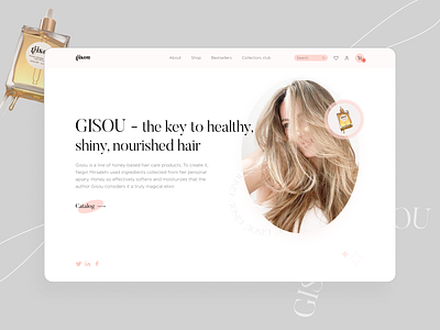 ONLINE SHOP/Design Concept cosmetics design figma gisou hair product online store ui webdesign website