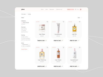 ONLINE STORE/Design Concept cosmetics design figma hair hair products online store ui ux webdesign website