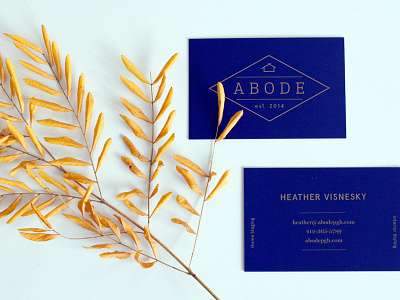 Abode Business Cards branding business cards home identity interior staging styling