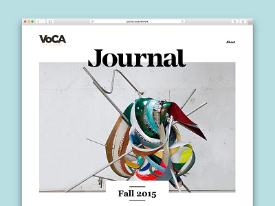 VoCA Journal art contemporary art journal responsive web web design