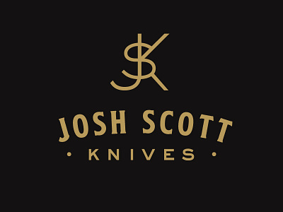 Josh Scott Knives logo branding heritage identity knives logo mark monogram