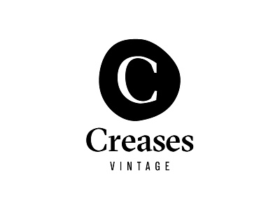 Creases logo branding creases identity logo mark vintage shop