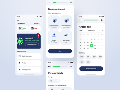 Vaccination management - mobile app concept