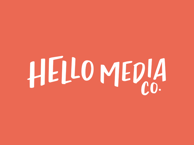Hello Media Co Logotype branding graphic design handlettered lockups logo development logotype social media