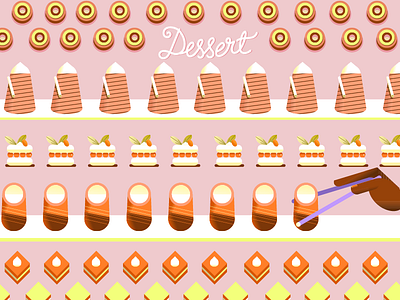 Dessert bakery color dessert donut food illustration sweets vector illustration