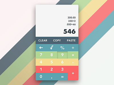 Colorful Calculator 🌈 app calc calculator colors iphone sketch ui ux