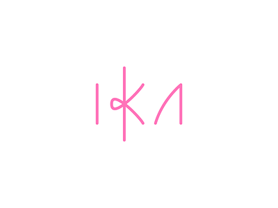 IKA - logotype for women's clothing brand branding clothing light logo logotype pink simple women