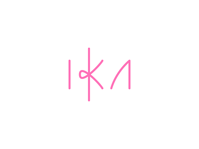 IKA - logotype for women's clothing brand branding clothing light logo logotype pink simple women