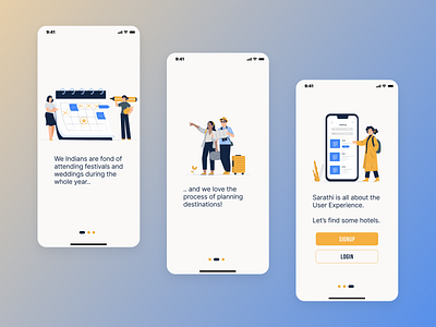 Onboarding User Experience Design - Hotel Booking Mobile App design hotelbookingapp mobileapp onboarding ui userexperience ux