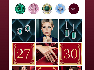 Social media post for Chamovskikh Jewellery House brand design graphic design instagram jewellery jewelry luxury post smm social media