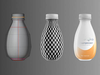 Bottle Mockup 3d 3d mockup blender blender 3d bottle