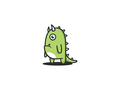 Monster Cartoon Inspired by @IIsixo_O cartoon design dinosaur dribbble follow follow me green horns monster rebound shot tail