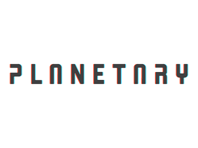 Planetary Logotype 3d anaglyph design eye test follow me logotype planet space text unique wip worldly