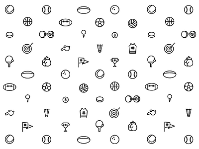 Sports Icons athletics ball design equipment exercise follow me freebie icons illustrator pattern sports team