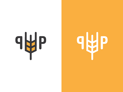 P+P Logo Concept blog concept eat follow me food grain instagram logo p people places travel