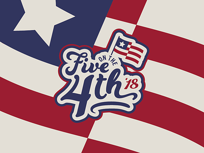 Five on the 4th Design 2018 4th dallas five flag fourth independence july logo patriotic race usa
