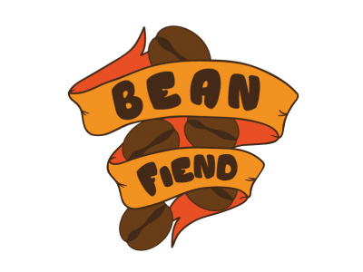 bean fiend. clean coffee coffee bean design graphic graphic design illustrate illustration logo vector