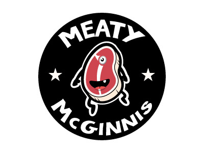 meaty mcginnis. character clean design graphic graphic design illustrate illustration logo meat steak vector