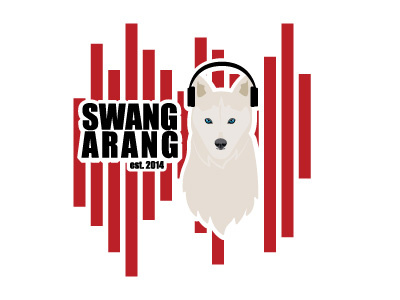 swangarang. branding character clean design dj dog graphic graphic design husky illustrate illustration logo music vector