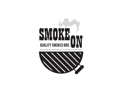smoke on. bbq branding clean design graphic graphic design icon illustration logo smoke typography vector