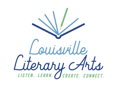 louisville literary arts. branding clean design graphic graphic design icon illustrate illustration logo typography vector