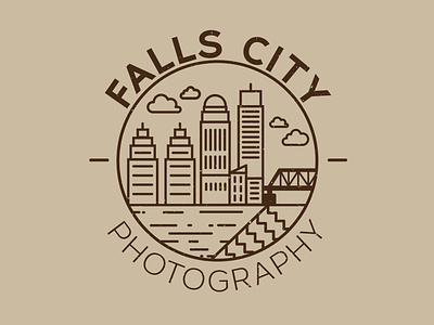 falls city photography. branding clean design graphic graphic design icon illustrate illustration kentucky logo photograhy vector