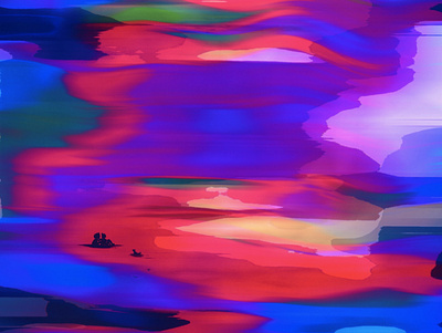 Sunseters 2d art abstract design illustration sunset