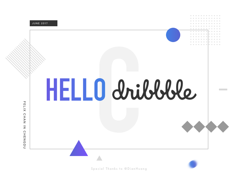 Hello Dribbble by Felix Chan on Dribbble