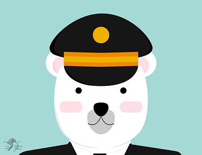 Sergeant Polar bear cool illustration polar bear sergeant