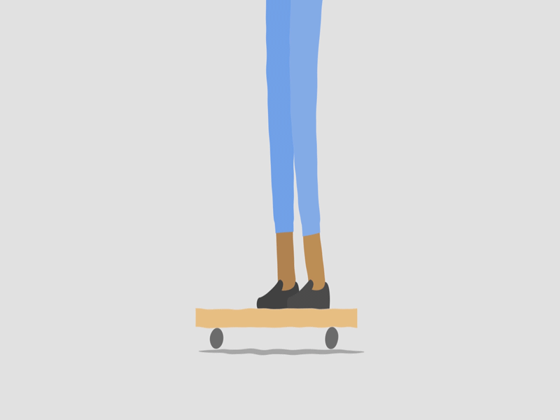Skater Girl 2d animation design gif girl illustration kickflip loop mograph rubberhose skate. skateboarding sketch