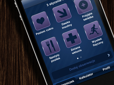 NaszaCukrzyca iPhone app app application design diabetic interface iphone mobile ui