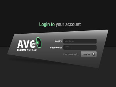 AvoPR Login page app design interface login page ui webdesign