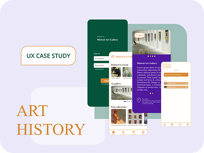 Art History App For An Art Gallery app branding case study design graphic design ui ux