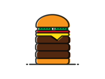Hungry thoughts. burger food huge hungry icon triple