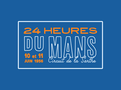 24 Heures 24 badge cars combo display font le mans type