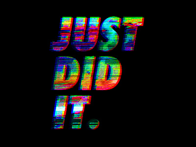 Glitchy branding color design glitch icon nike type typeset typography