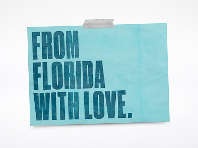 With Love. branding design designer florida freelance illustration love postcard press texture type