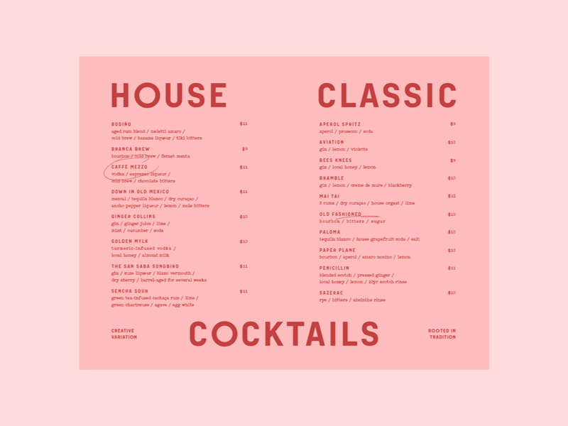 CIN CIN! branding cocktails drinks illustration logo menu menu design typography vintage