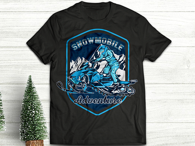 Snowmobile adventure t-shirt design